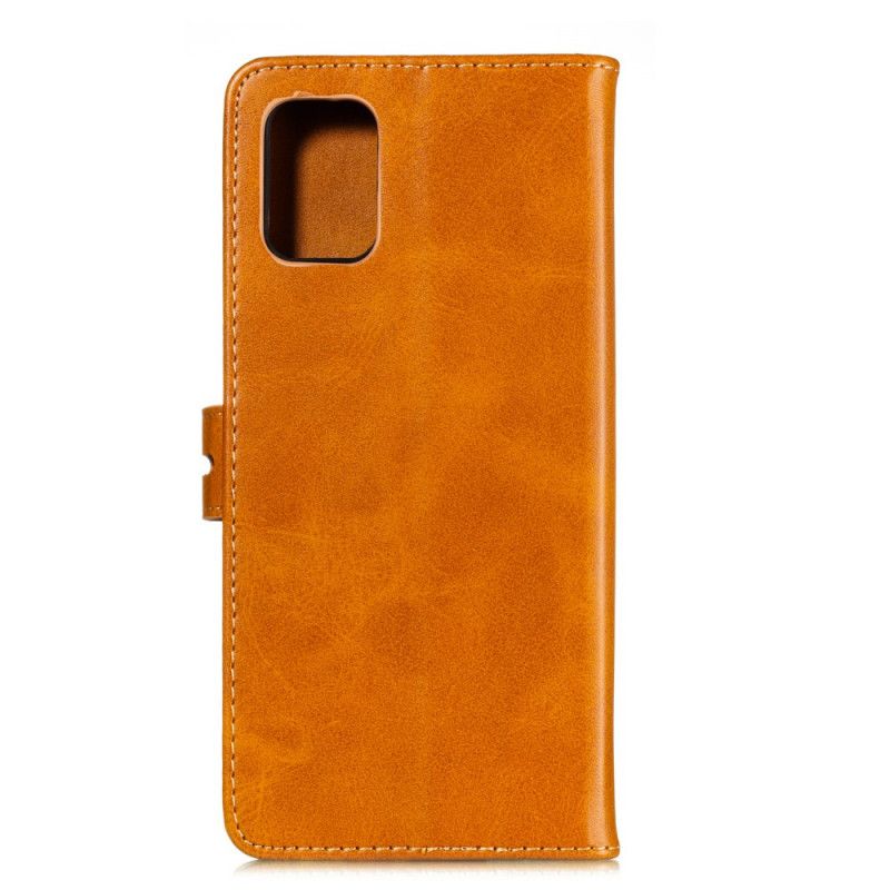 Leren Hoesje voor Samsung Galaxy A41 Rood Zwart Kitten Imitatieleer