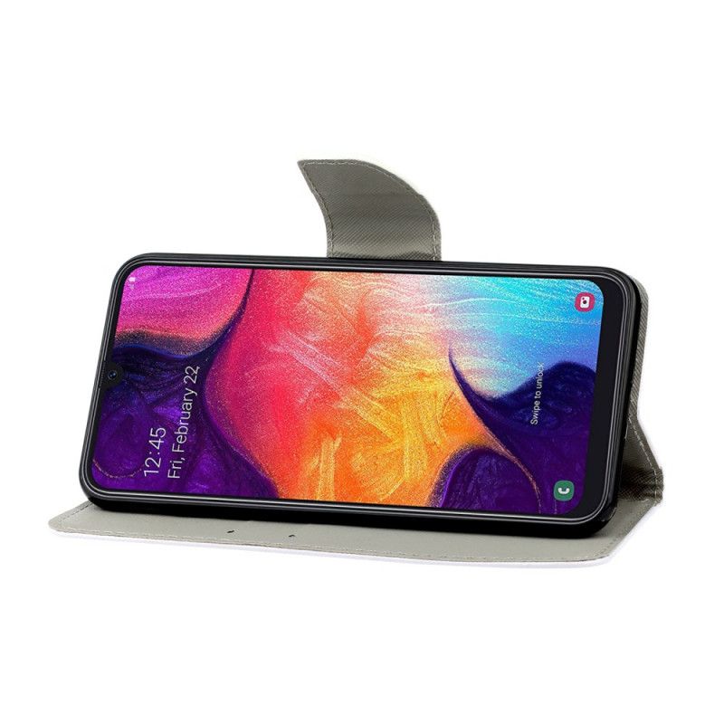 Leren Hoesje voor Samsung Galaxy A41 String Madeliefjes