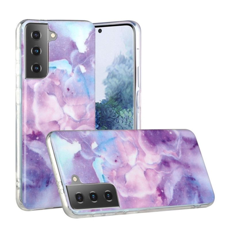 Case Hoesje Samsung Galaxy S21 5G Wit Zwart Telefoonhoesje Designmarmer