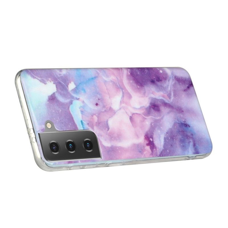 Case Hoesje Samsung Galaxy S21 5G Wit Zwart Telefoonhoesje Designmarmer