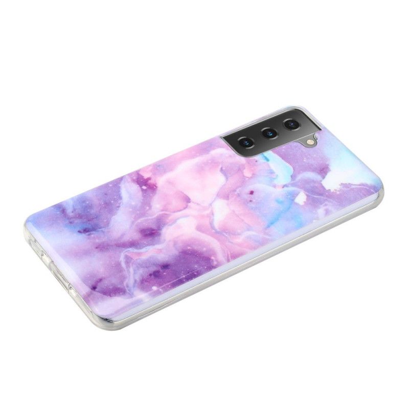 Case Hoesje Samsung Galaxy S21 5G Wit Zwart Telefoonhoesje Designmarmer