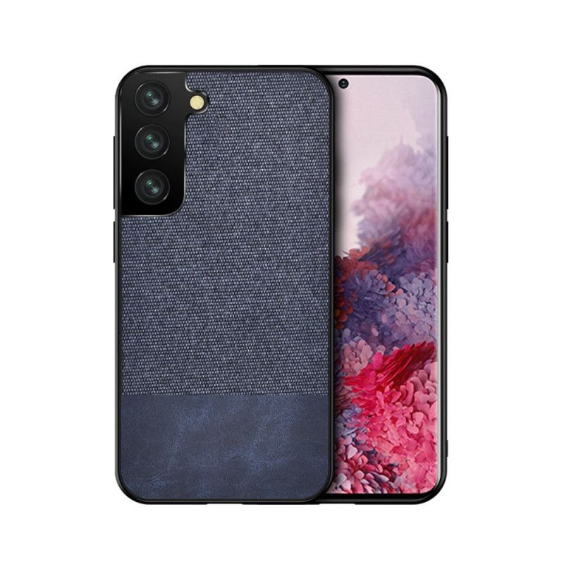 Cover Hoesje Samsung Galaxy S21 5G Grijs Zwart Telefoonhoesje Bi-Texture Imitatieleer