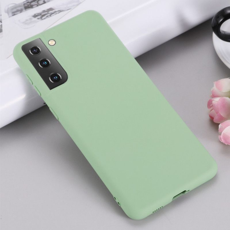 Cover Hoesje Samsung Galaxy S21 5G Rood Zwart Telefoonhoesje Ontwerp Van Vloeibaar Siliconen