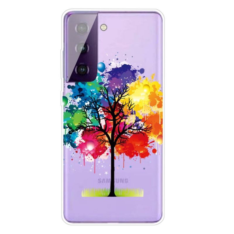 Cover Hoesje Samsung Galaxy S21 5G Telefoonhoesje Aquarelboom