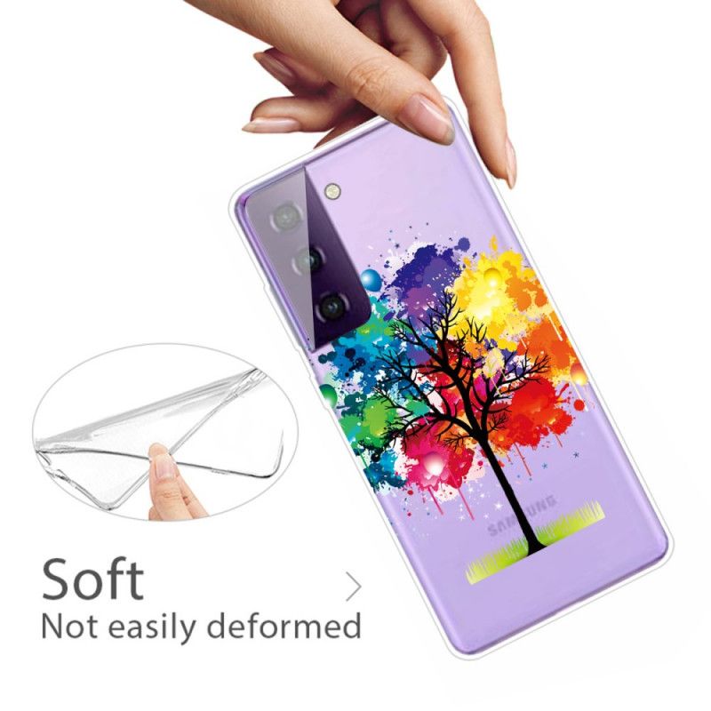 Cover Hoesje Samsung Galaxy S21 5G Telefoonhoesje Aquarelboom