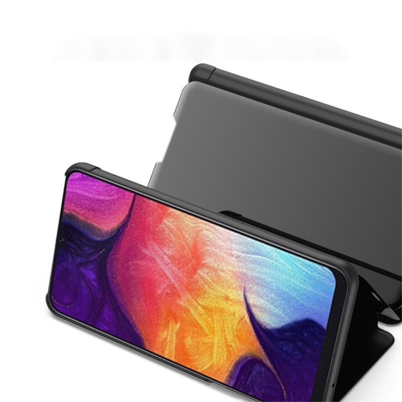 Folio-hoesje Samsung Galaxy S21 5G Donkerblauw Zwart Telefoonhoesje Spiegel