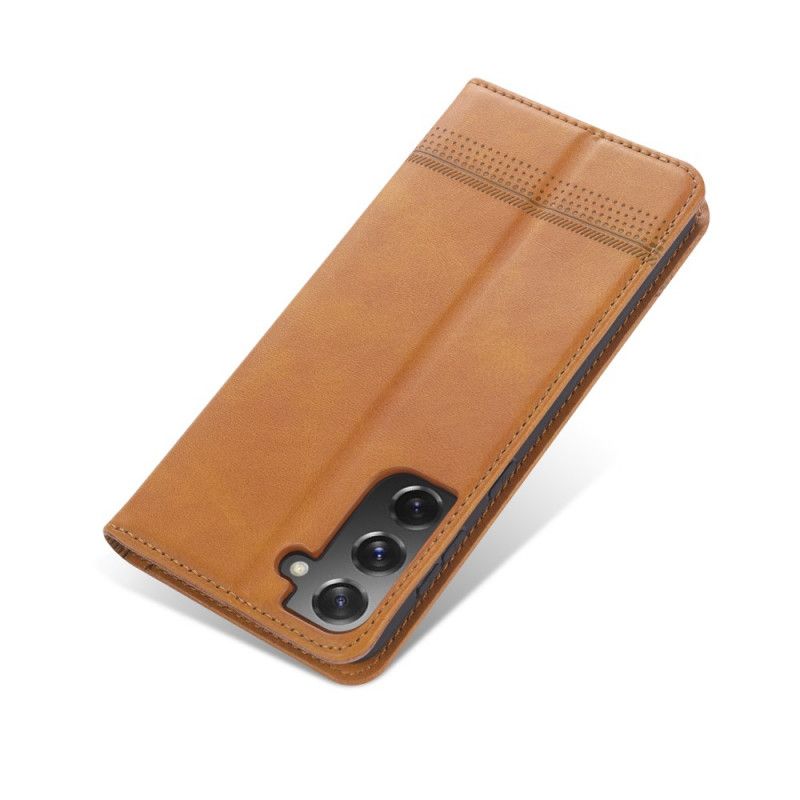 Folio-hoesje Samsung Galaxy S21 5G Rood Zwart Azns Leerstijl