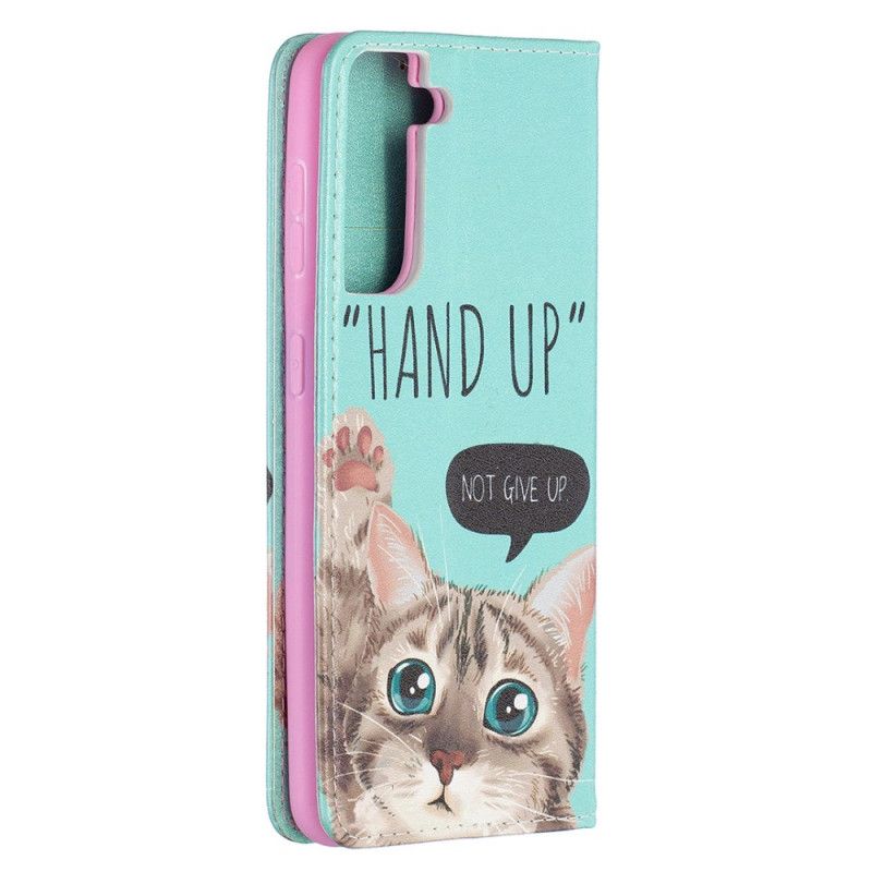Folio-hoesje voor Samsung Galaxy S21 5G Hand Omhoog