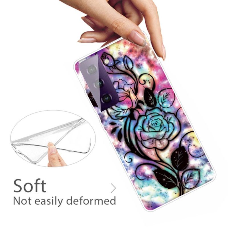 Hoesje Samsung Galaxy S21 5G Grafische Bloem