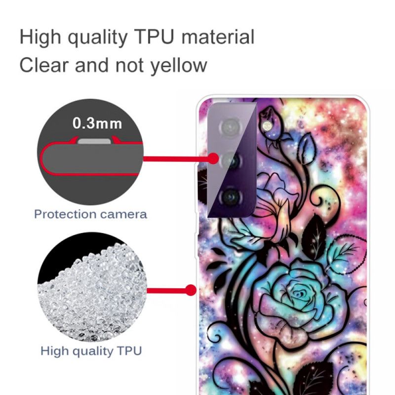 Hoesje Samsung Galaxy S21 5G Grafische Bloem