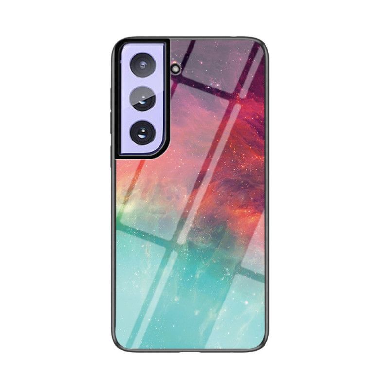 Hoesje Samsung Galaxy S21 5G Grijs Zwart Schoonheid Gehard Glas