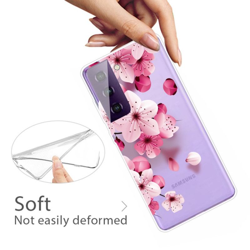 Hoesje Samsung Galaxy S21 5G Kleine Roze Bloemen