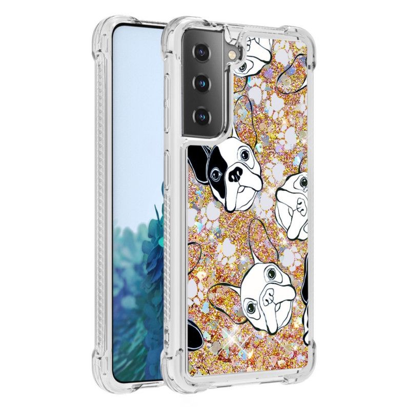 Hoesje Samsung Galaxy S21 5G Mr Hond Glitter