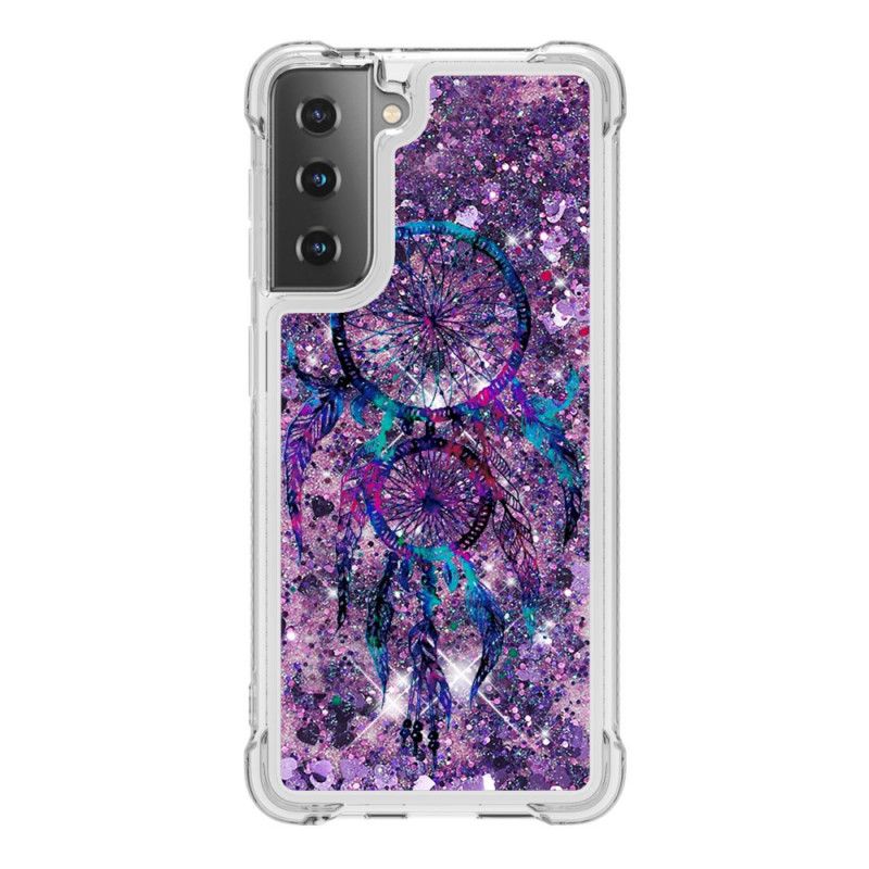 Hoesje Samsung Galaxy S21 5G Telefoonhoesje Glitter Dromenvanger