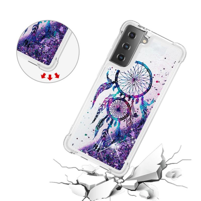 Hoesje Samsung Galaxy S21 5G Telefoonhoesje Glitter Dromenvanger