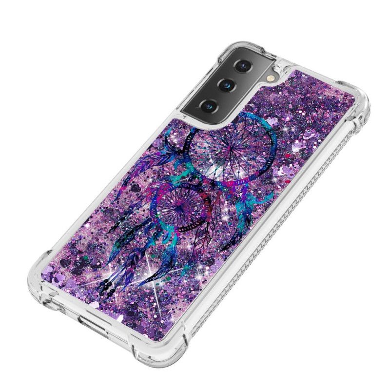 Hoesje Samsung Galaxy S21 5G Telefoonhoesje Glitter Dromenvanger