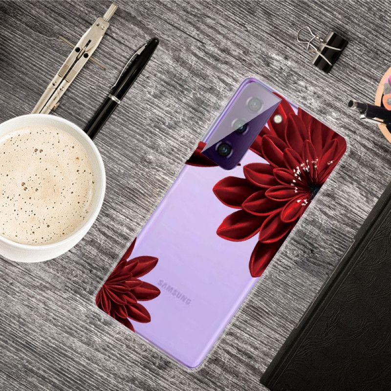 Hoesje Samsung Galaxy S21 5G Telefoonhoesje Wilde Bloemen