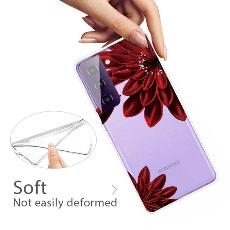 Hoesje Samsung Galaxy S21 5G Telefoonhoesje Wilde Bloemen