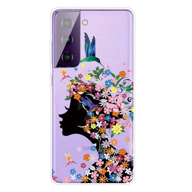 Hoesje voor Samsung Galaxy S21 5G Mooi Bloemhoofdje