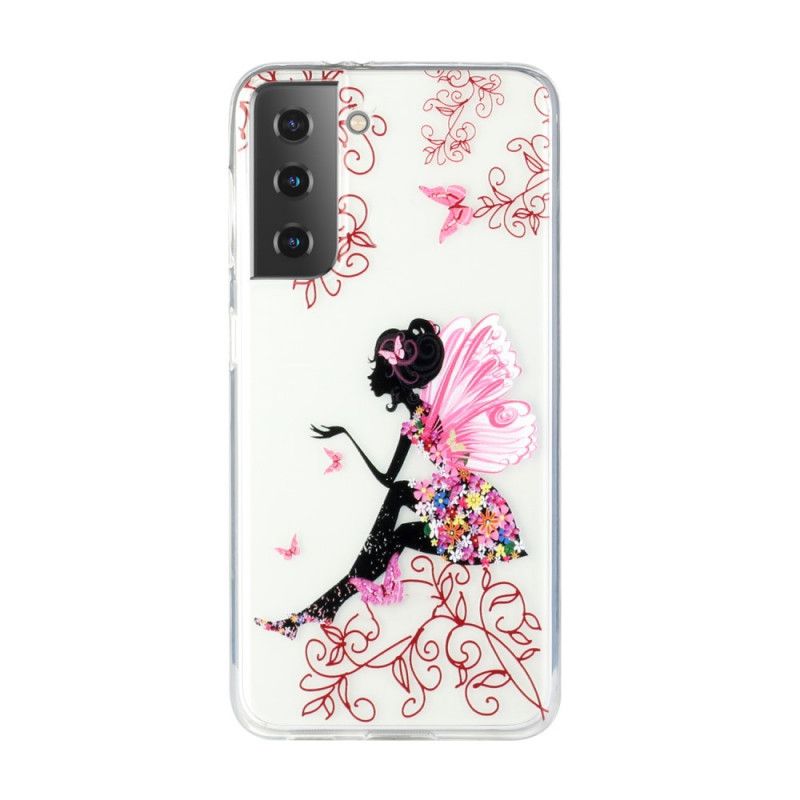 Hoesje voor Samsung Galaxy S21 5G Transparant Bloemenfee