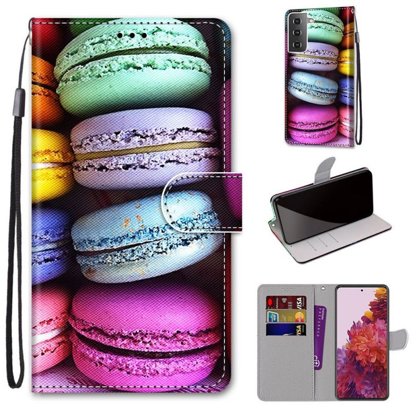 Leren Hoesje Samsung Galaxy S21 5G Bitterkoekjes