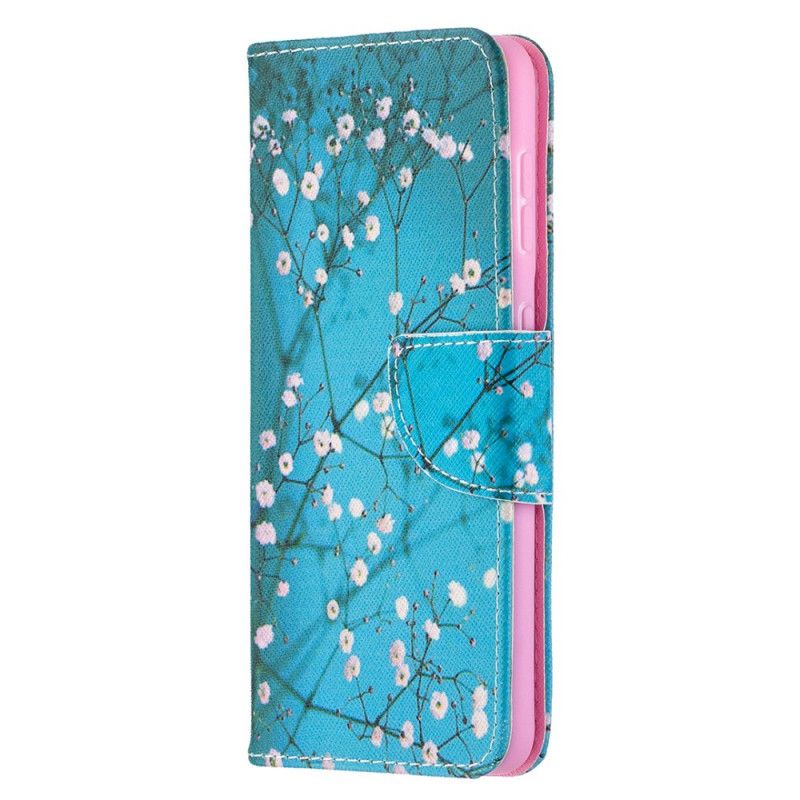 Leren Hoesje Samsung Galaxy S21 5G Bloeiende Boom