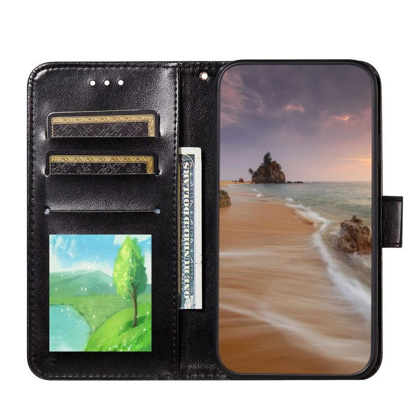 Leren Hoesje Samsung Galaxy S21 5G Rood Zwart Telefoonhoesje Design Bliksemleder Effect