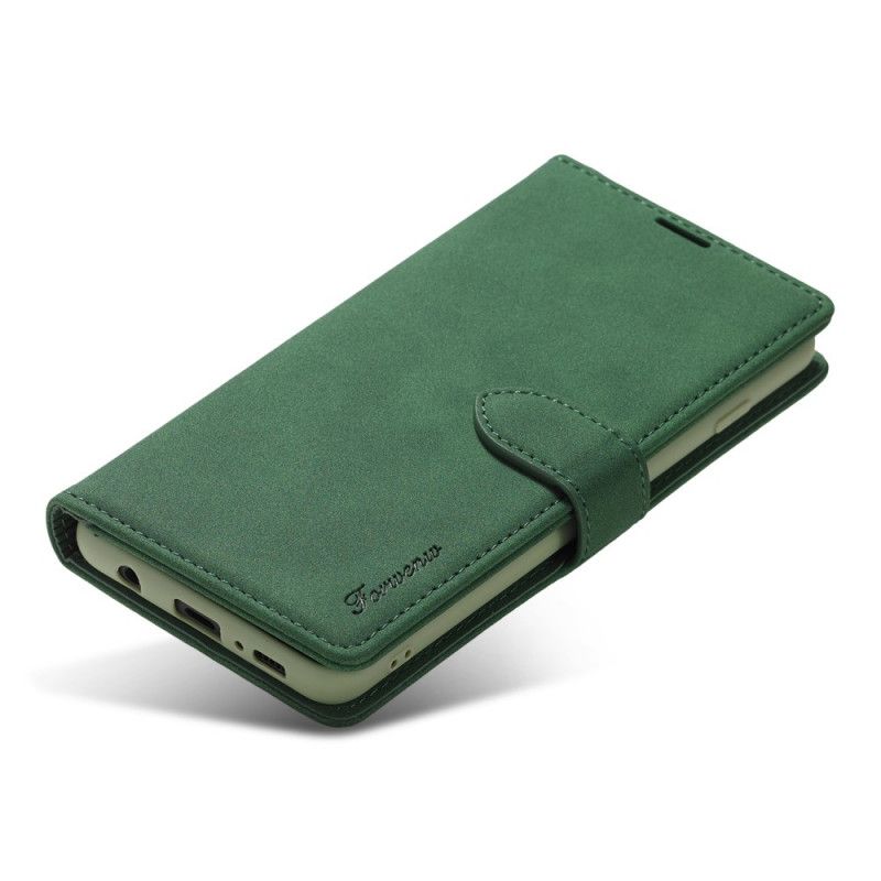 Leren Hoesje voor Samsung Galaxy S21 5G Groen Zwart Voor Imitatieleer