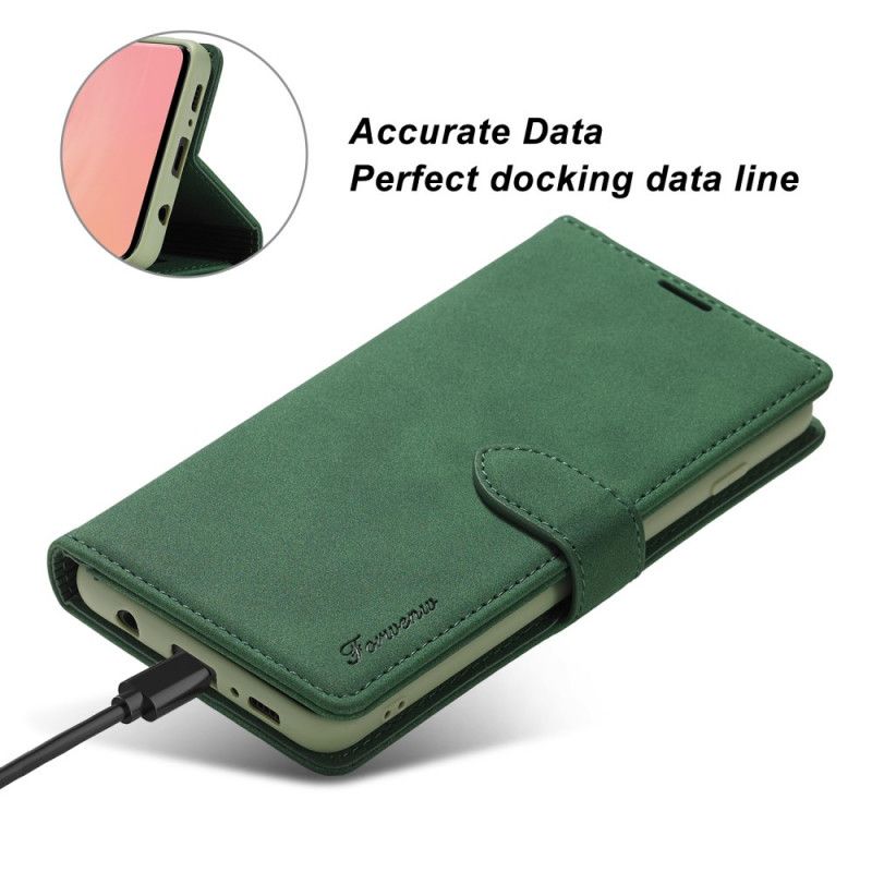 Leren Hoesje voor Samsung Galaxy S21 5G Groen Zwart Voor Imitatieleer