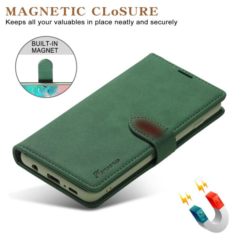 Leren Hoesje voor Samsung Galaxy S21 5G Groen Zwart Voor Imitatieleer