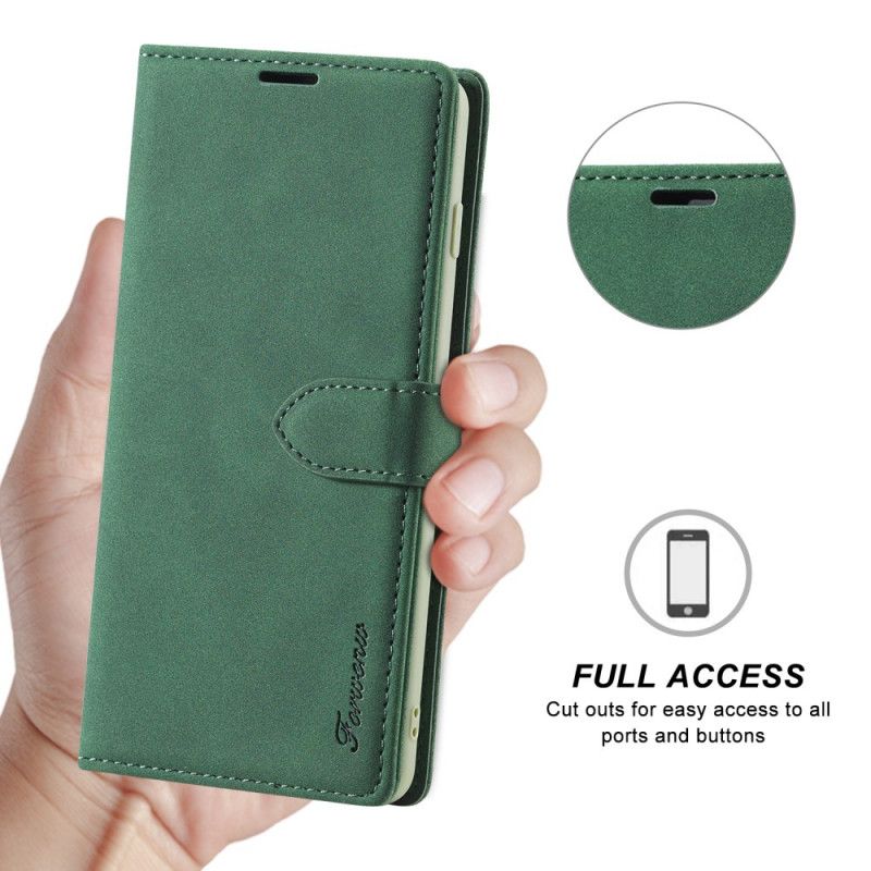 Leren Hoesje voor Samsung Galaxy S21 5G Groen Zwart Voor Imitatieleer