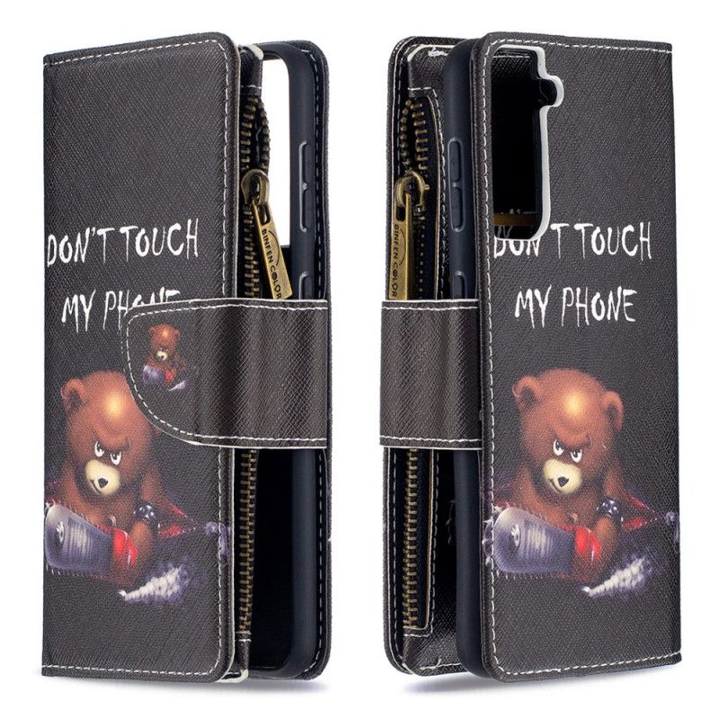 Leren Hoesje voor Samsung Galaxy S21 5G Zak Met Ritssluiting