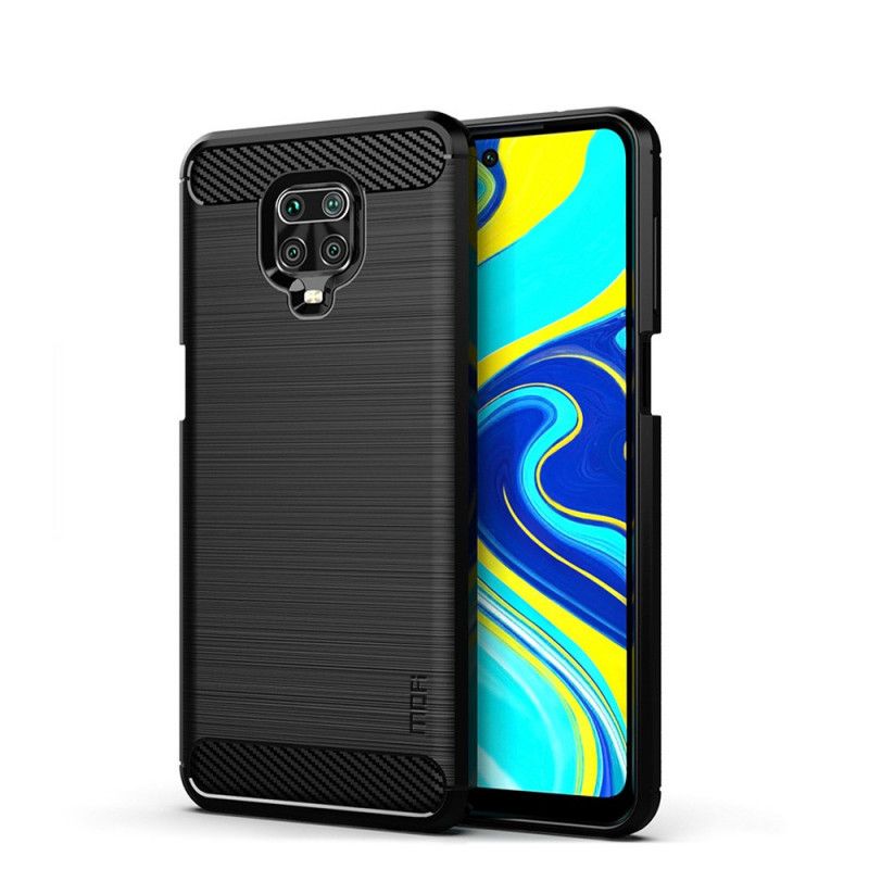 Case Hoesje Xiaomi Redmi Note 9S / Note 9 Pro Grijs Zwart Telefoonhoesje Geborsteld Mofi
