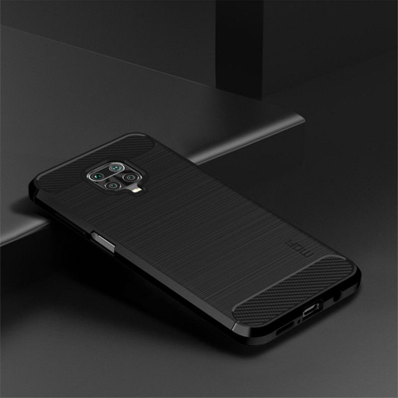 Case Hoesje Xiaomi Redmi Note 9S / Note 9 Pro Grijs Zwart Telefoonhoesje Geborsteld Mofi