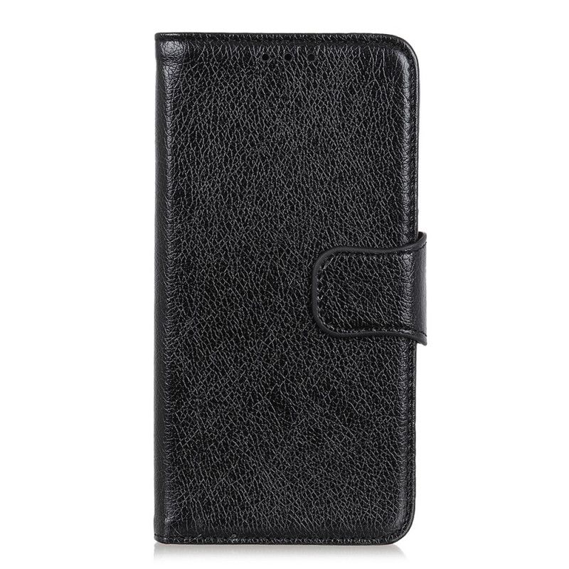 Cover Folio-hoesje Xiaomi Redmi Note 9S / Note 9 Pro Rood Zwart Telefoonhoesje Gespleten Nappaleer