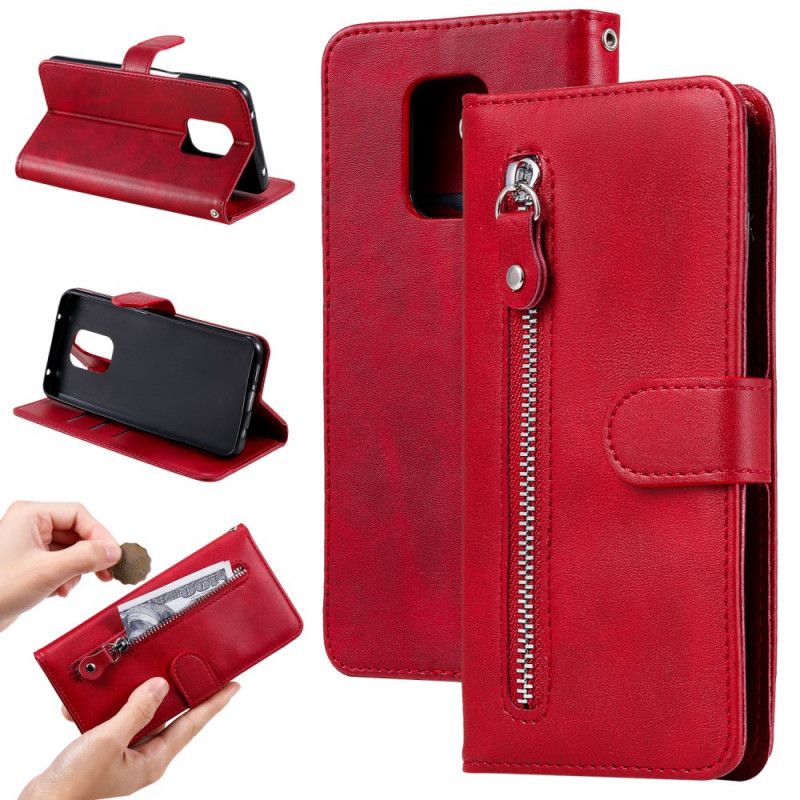 Cover Folio-hoesje Xiaomi Redmi Note 9S / Note 9 Pro Rood Zwart Telefoonhoesje Portemonnee