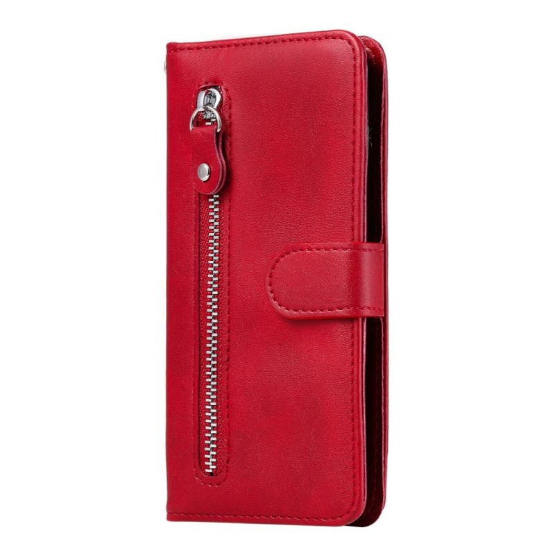 Cover Folio-hoesje Xiaomi Redmi Note 9S / Note 9 Pro Rood Zwart Telefoonhoesje Portemonnee
