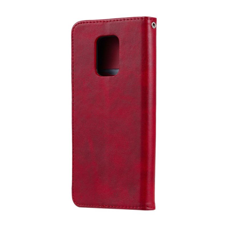 Cover Folio-hoesje Xiaomi Redmi Note 9S / Note 9 Pro Rood Zwart Telefoonhoesje Portemonnee
