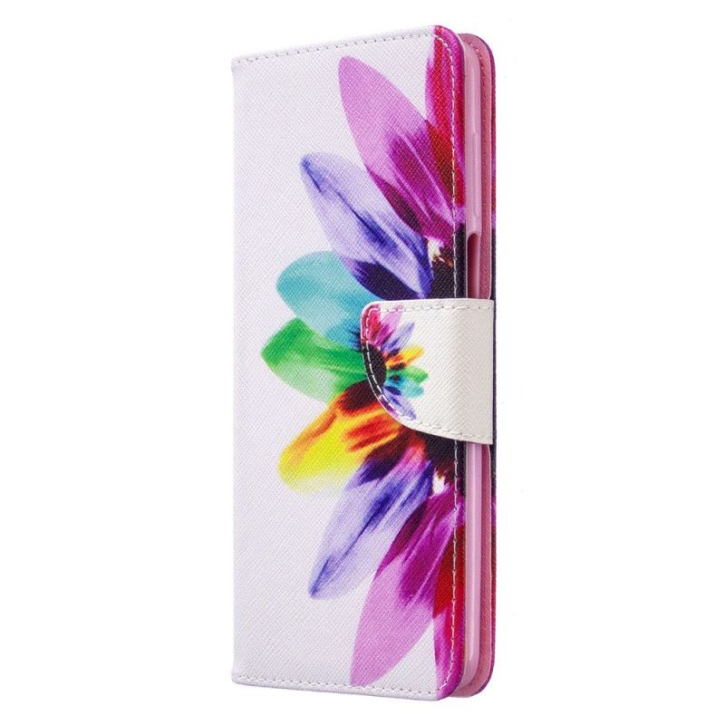 Flip Case Leren Xiaomi Redmi Note 9S / Note 9 Pro Aquarelbloem