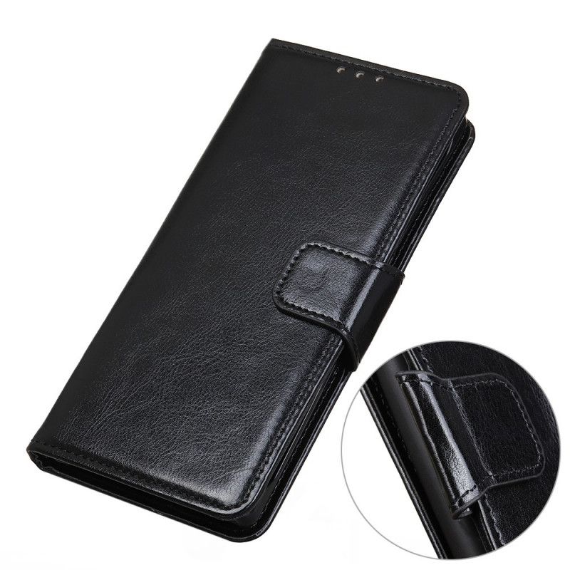 Flip Case Leren Xiaomi Redmi Note 9S / Note 9 Pro Rood Zwart Klassiek Kunstleer