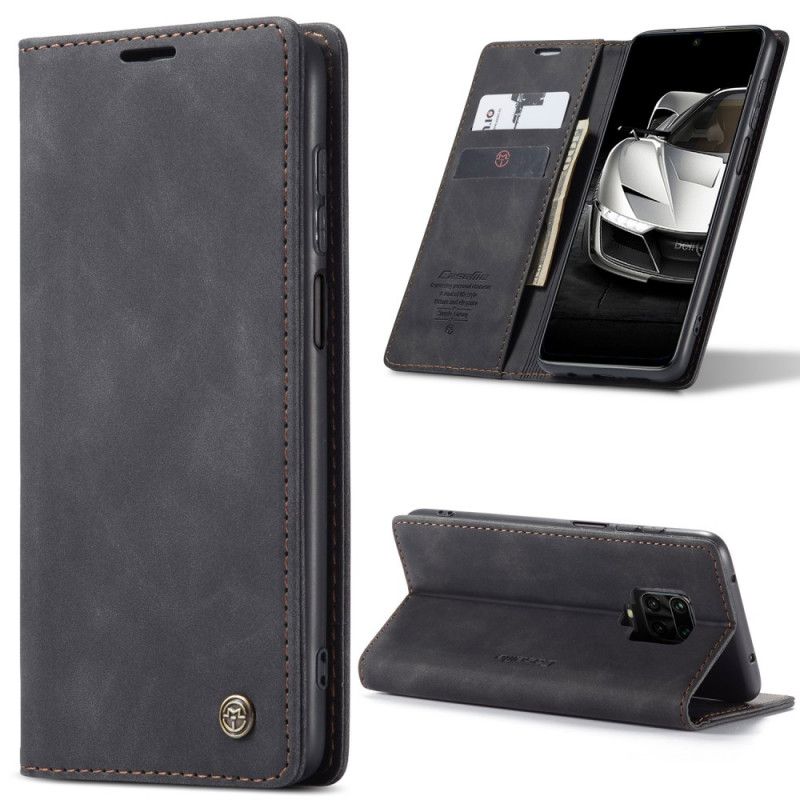 Folio-hoesje Xiaomi Redmi Note 9S / Note 9 Pro Bruin Zwart Tas Van Imitatieleer