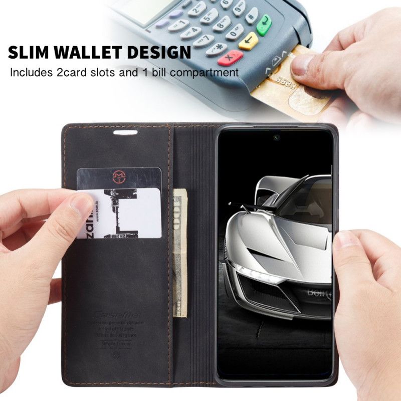 Folio-hoesje Xiaomi Redmi Note 9S / Note 9 Pro Bruin Zwart Tas Van Imitatieleer