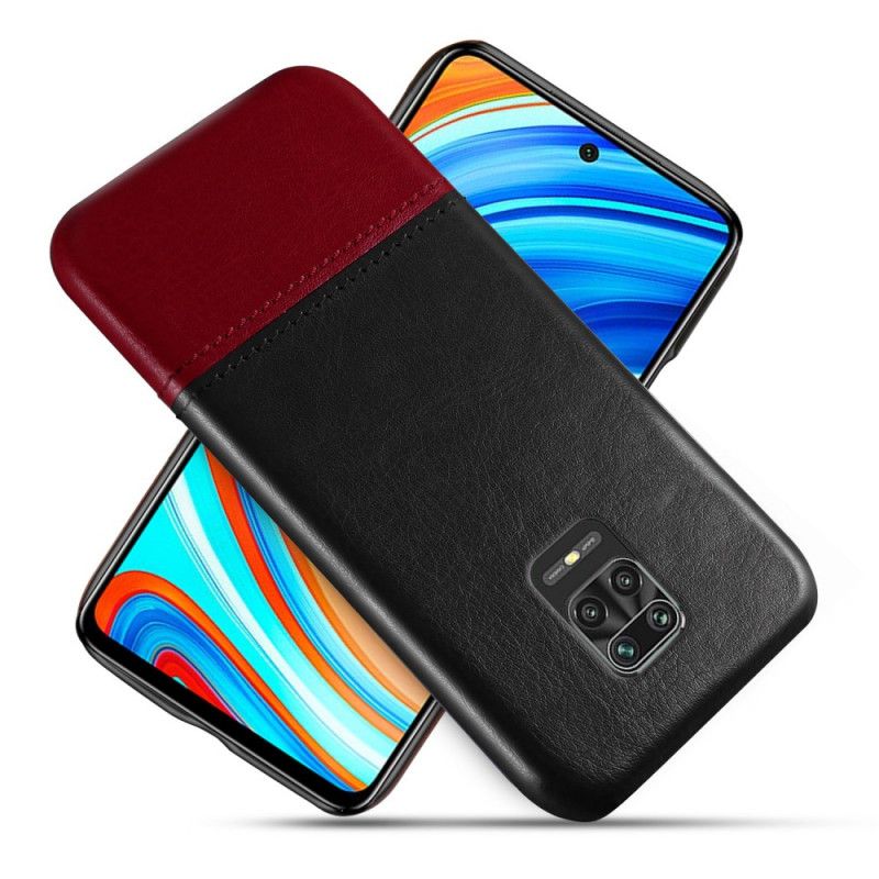 Hoesje voor Xiaomi Redmi Note 9S / Note 9 Pro Rood Zwart Tweekleurige Ksq