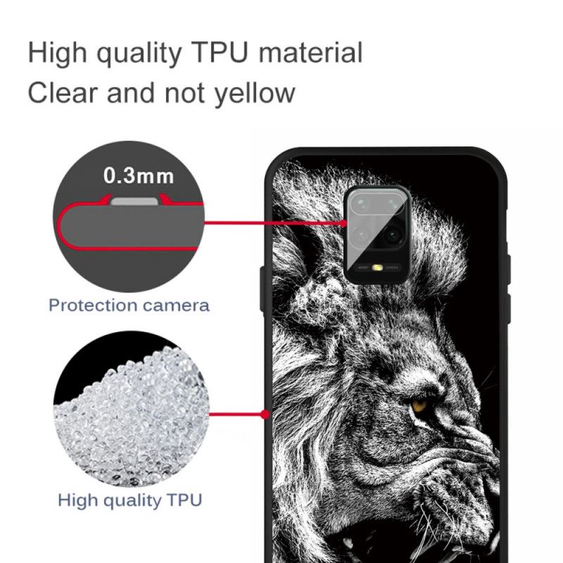 Hoesje voor Xiaomi Redmi Note 9S / Note 9 Pro Woeste Leeuw