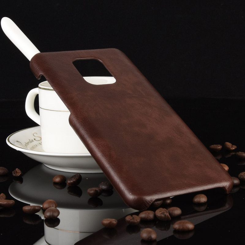 Hoesje Xiaomi Redmi Note 9S / Note 9 Pro Grijs Zwart Lychee Leereffect