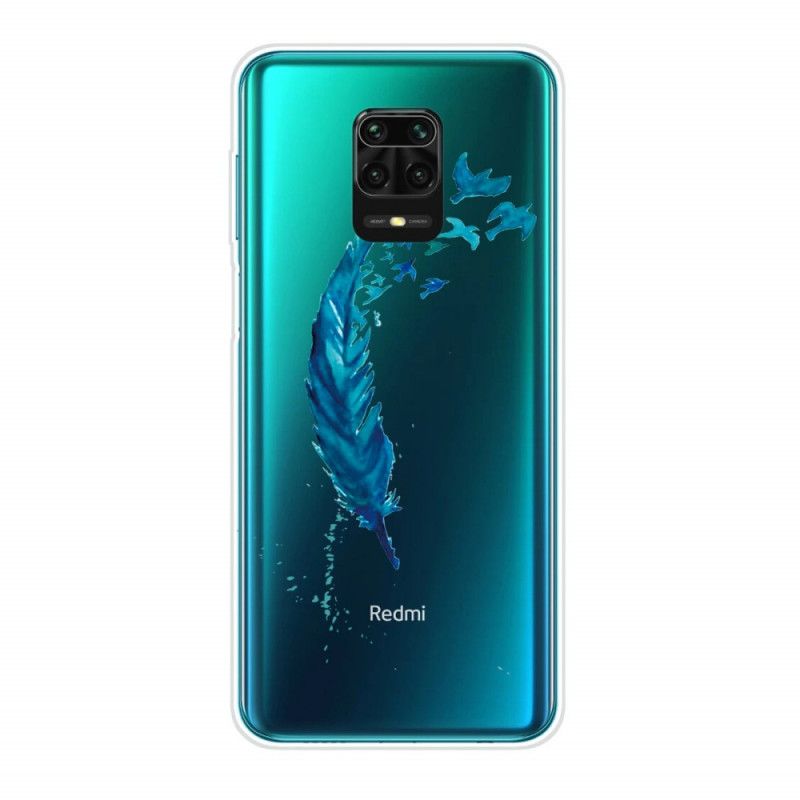 Hoesje Xiaomi Redmi Note 9S / Note 9 Pro Mooie Blauwe Veer