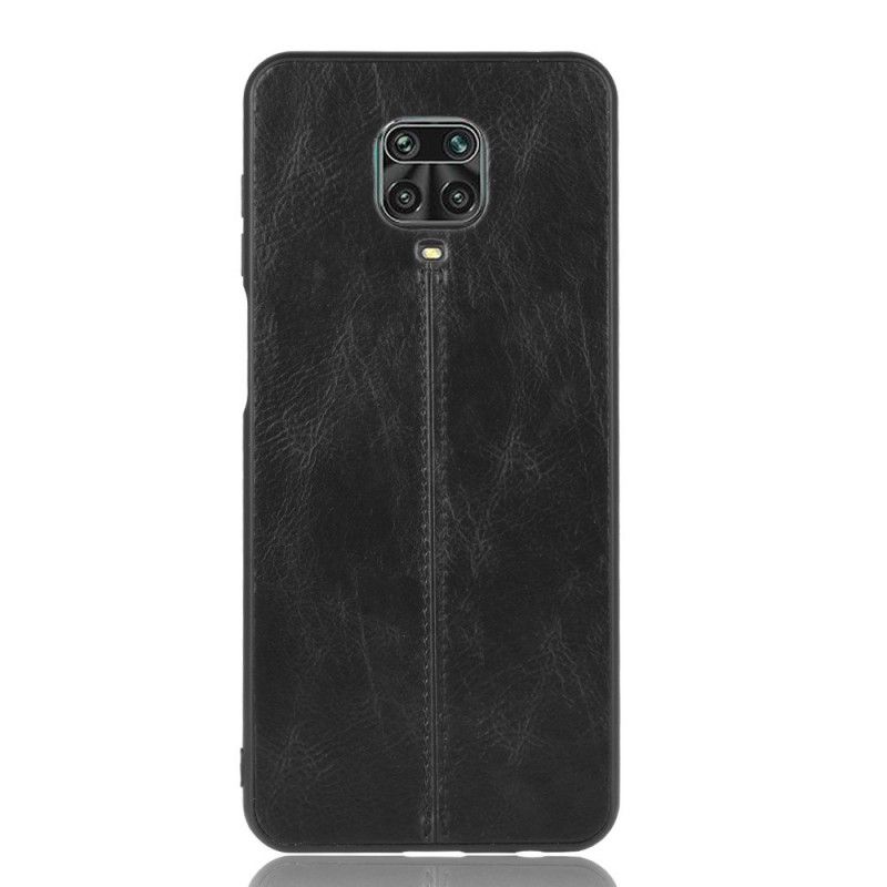 Hoesje Xiaomi Redmi Note 9S / Note 9 Pro Rood Zwart Gestikt Leereffect
