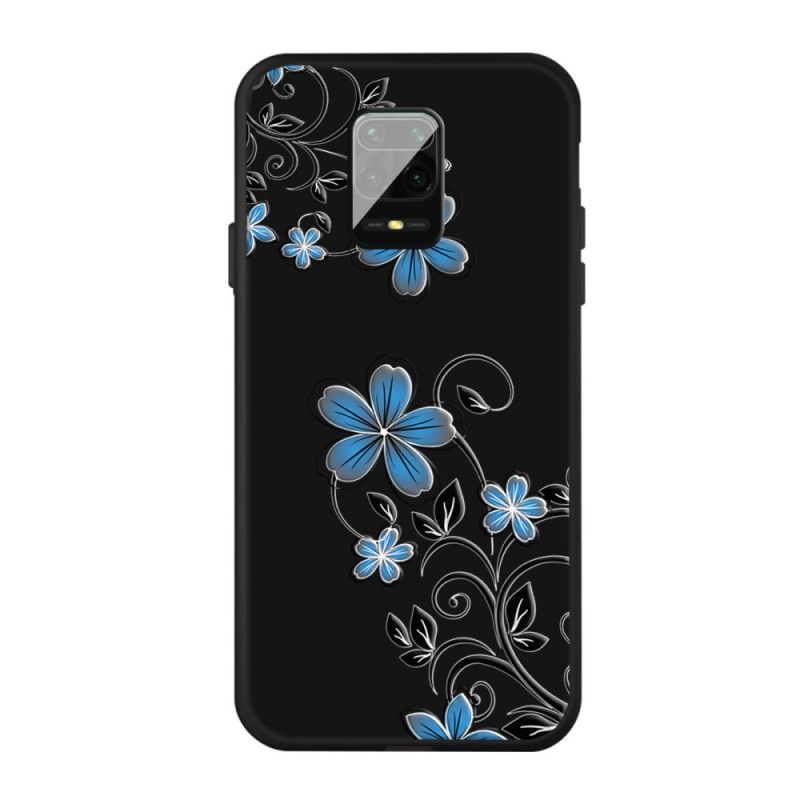 Hoesje Xiaomi Redmi Note 9S / Note 9 Pro Telefoonhoesje Blauwe Bloemen