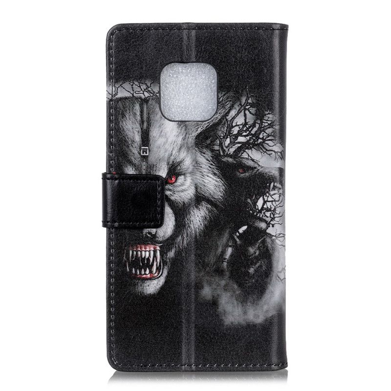 Leren Hoesje voor Xiaomi Redmi Note 9S / Note 9 Pro Weerwolf