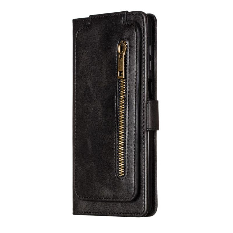 Leren Hoesje Xiaomi Redmi Note 9S / Note 9 Pro Donkerblauw Zwart Prestatie Band